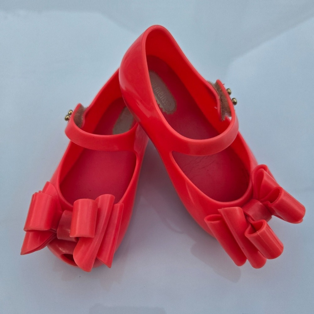 mini melissa Girl's Mini Ultragirl Bow Iii‎ Ballet Flat Size 7